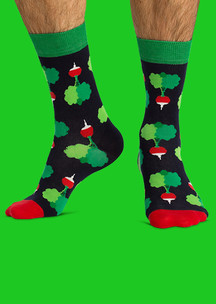 Цветные носки JNRB: Носки Редиска на грядке