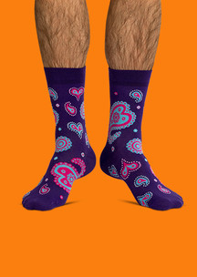 Цветные носки JNRB: Носки Фиолетовые огурцы