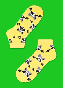 Цветные носки JNRB: Носки Желтый енот