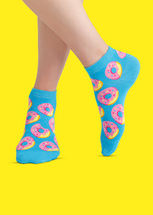 Цветные носки JNRB: Носки Голубые Донатс
