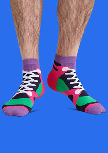 Цветные носки JNRB: Носки Кеды розовые