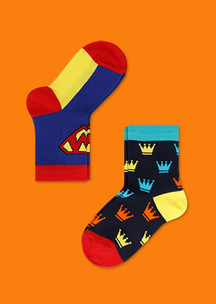 Цветные носки JNRB: Носки детские (2 пары) Суперребенок