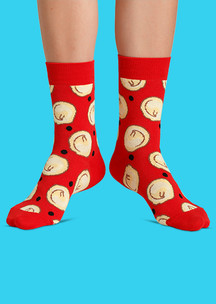 Цветные носки JNRB: Носки Пельмени с кетчупом