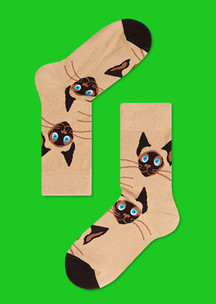 Цветные носки JNRB: Носки Сиамские котята
