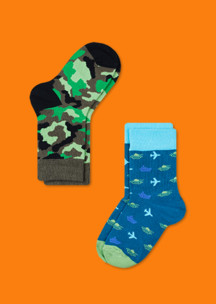 Цветные носки JNRB: Носки детские (2 пары) Детский камуфляж
