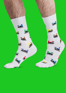 Цветные носки JNRB: Носки Стук колёс