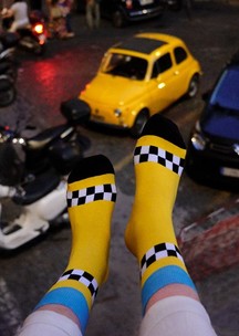 Яркие желтые носки Funny Socks