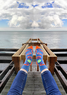 Цветные носки JNRB: Носки Креветки и лайм