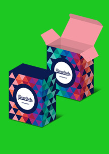 Строгий стиль (геометрия) Funny Socks: Коробка Сукхумвит для 2-х пар