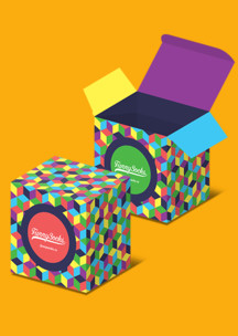Желтые Funny Socks: Коробка Ла Бока для 4-х пар