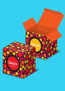 Оранжевые Funny Socks: Коробка Пигаль для 4-х пар