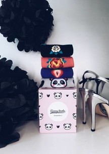 Funny Socks: Коробка для 2-х пар Панда