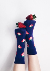 Цветные носки JNRB: Носки Клубничные дольки