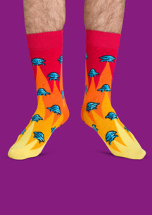 Цветные носки JNRB: Носки Нашествие пришельцев