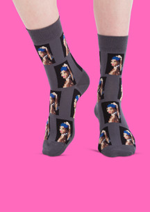 Цветные носки JNRB: Носки Девушка с жемчужной серёжкой