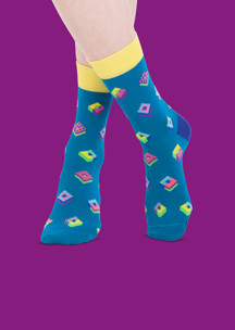Цветные носки JNRB: Носки Квадропончики