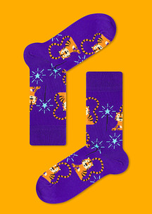 Фиолетовые JNRB: Носки Бенгальские тигры