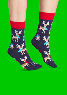 Цветные носки JNRB: Носки Северные олени