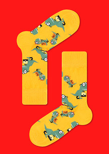 С фантастическими тварями JNRB: Носки Диношкола