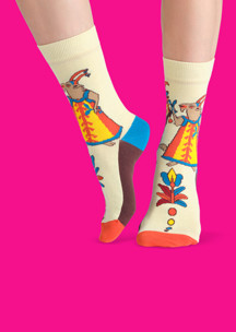 Цветные носки JNRB: Носки Медведь и коза