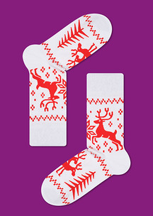 Цветные носки JNRB: Носки Забавы у новогодней ёлки
