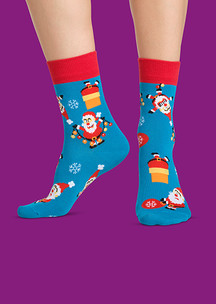 Цветные носки JNRB: Носки Усталый Дед Мороз