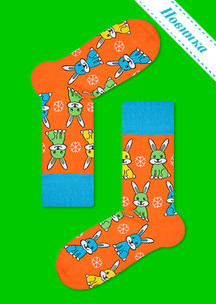 Цветные носки JNRB: Носки Милые зайки