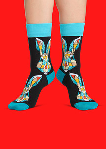 Цветные носки JNRB: Носки Графический кролик