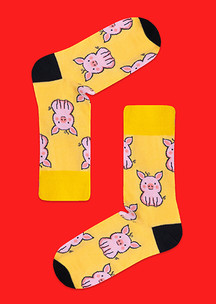 Цветные носки JNRB: Носки Розовый пятачок