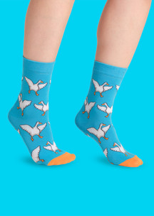 Цветные носки JNRB: Носки Гуси-обнимуси
