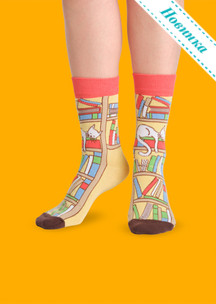 Цветные носки JNRB: Носки Книжные полки