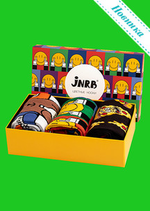 Цветные носки JNRB: Набор Смайлы