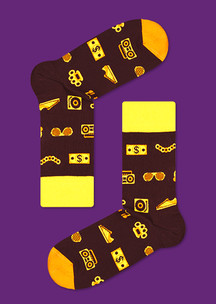 Цветные носки JNRB: Набор Много букв 7 пар