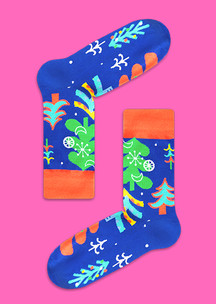 Цветные носки JNRB: Носки Цветные ёлки