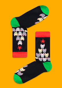 Черный юмор JNRB: Носки Кошачья ёлка