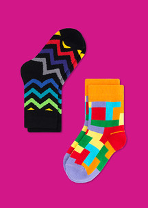 Носки для всей семьи Черный зигзаг JNRB: Носки детские (2 пары) Зигзаг МакКряк